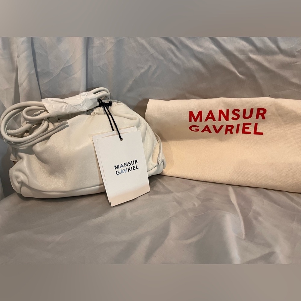 Mansur Gavriel mini lambskin cloud clutch crossbody bag - Picture 5 of 16